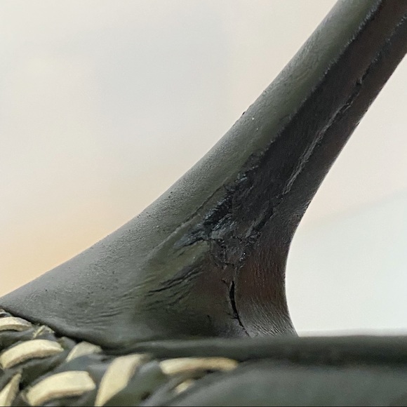 Jeffrey Campbell Roulette black white pointed toe lace up ankle open sides heels - Picture 10 of 11